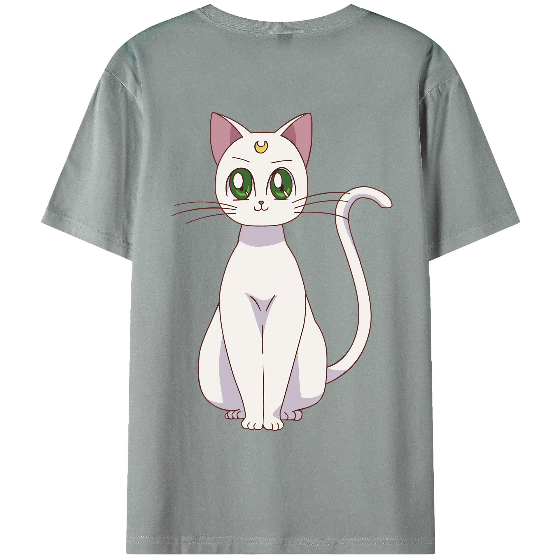 （画像用） 美少女戦士セーラームーン Sailor Moon 綿100％ メンズ半袖Tシャツ（バックプリント） 通気性